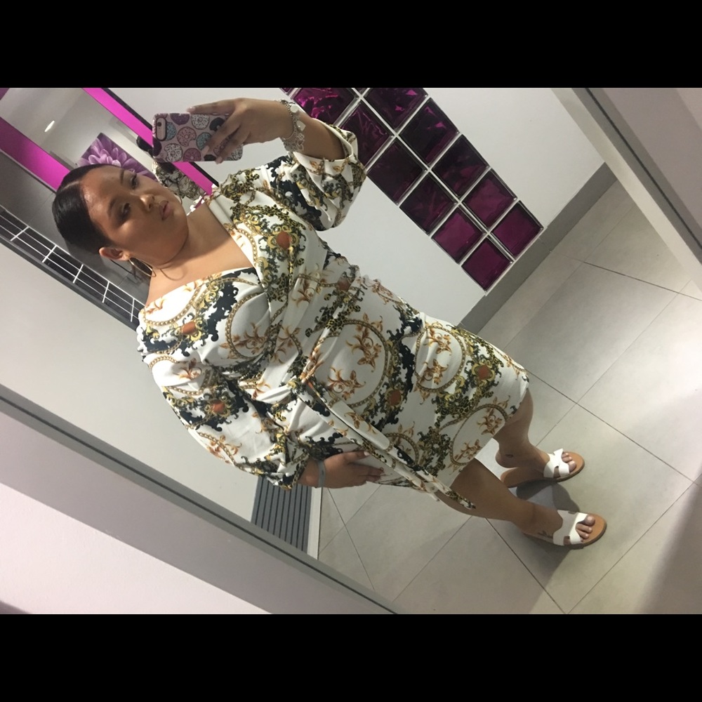 Boohoo plus - Chain Print Wrap dress - 20